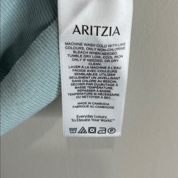 Aritzia TNA HomeStretch Rib Crew Tank Top Sage Green Racerback Crewneck L - Picture 6 of 10